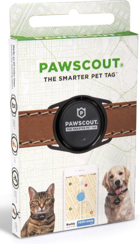 packaging for the Pawscout Pet ID Tag