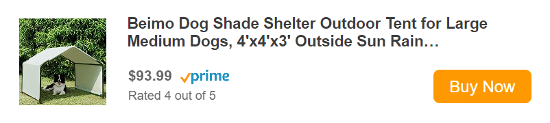 Outdoor dog shade